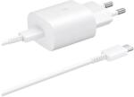 Samsung EP-TA800EWE hálózati töltő 1xUSB-C csatlakozással + Type-C - Type-C kábellel 25W - fehér