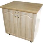 Spectral Mobila Masca pentru chiuveta cu 2 usi 80 cm Zebra, alb/MDF Sonoma Mustata, cu blat Artar 80 x 85 x 60
