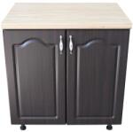 Spectral Mobila Masca pentru chiuveta cu 2 usi 80 cm Zebra, wenge/MDF Wenge Mustata, cu blat Artar, 80 x 85 x 60 cm