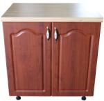 Spectral Mobila Masca pentru chiuveta cu 2 usi 80 cm Zebra, Wenge/MDF Cedru Mustata, cu blat Artar 80 x 85 x 60