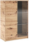 Expedo EVINA alacsony vitrines szekrény, 80x120, 5x40, tölgy artisan (259117)