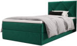 Expedo TELA kárpitozott boxspring ágy, 90x200, monolith 37, bal (240090)
