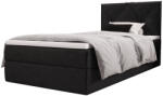 Expedo TELA kárpitozott boxspring ágy, 90x200, monolith 97, jobb (240080)