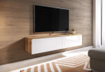 Expedo MENDES D 140 TV asztal, 140x30x32, tölgy wotan/fehér fényes (225207)