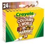 Crayola Sokszínű Világ, Bőrszín Árnyalatú Filctollak - 24 db-os