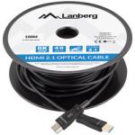 Lanberg CA-HDMI-30FB-1000-BK HDMI 2.1 - HDMI Optikai Kábel - 100 m, Fekete