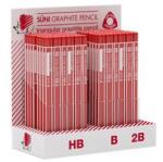 ICO Grafitceruza display, HB, B, 2B, háromszögletű, ICO "Süni" - 184db (TICGDS) - fiorex