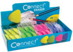  Radír CONNECT háromszögletű színes (sárga, zöld, rózsa, kék) 24db/ kínáló doboz (C-107028)