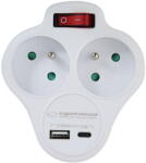 Esperanza 2 Plug + 2 USB Switch (ELK311W)