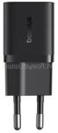 Baseus GaN5 Mini hálózati gyorstöltő 25W, USB Type-C (fekete) (P10110909113-00) (P10110909113-00)