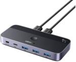 UGREEN CM662 USB 3.0 switch 2 bemenet 4 kimenet (fekete) (15705) - kontaktor
