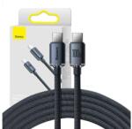 Baseus Crystal Shine USB-C-USB-C kábel, 100W, 2m (fekete)