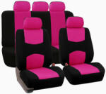 Autolife AD008PK 9 részes 2 HELYEN osztható univerzális üléshuzat szett - Légzsákos - Pink-fekete (01365)