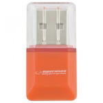 Esperanza EA134O MicroSD Kártyaolvasó USB 2.0, Narancssárga (EA134O)