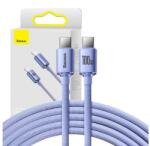 Baseus Crystal Shine USB-C-USB-C kábel, 100W, 1, 2m (lila)