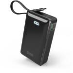 SBS Powerbank SBS 20000 mAh 20W beépített USB-C kábellel és digitális kijelzővel - fekete