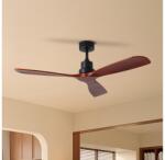 ZEVENTI - Ventilator de tavan LIONI Wi-Fi Tuya negru/stejar + telecomandă (ZV0045)