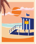 Ravensburger Creart Pictura pe numere pentru adulti Cabana pe plaja (art_RVSPBN23896)