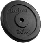 Rebel Active RBA-2131 - öntöttvas súlytárcsa 20 kg, 31 mm-es furattal, fekete