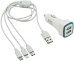 COMPASS Nabíječka telefonu USB 3in1 (micro USB, iPhone, USB C)