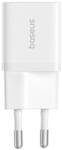 Baseus CHG Baseus GaN5 Mini hálózati gyorstöltő 25W, USB Type-C, fehér P10110909213-00 (P10110909213-00)