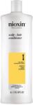 Nioxin Professzionális erősítő kondicionáló töredezés ellen Nioxin System 1 Scalp + Hair természetes hajra, enyhén elvékonyodó megjelenésű, 1 l