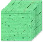 Tapetoo Home Decor 20 db 3D Tapetoo Home Decor® tapéta csempe készlet, zöld csillagokkal, 70 x 77 cm, 2, 5 mm, 10, 6 négyzetméter (set-20xTapet-3D-Cod-55-Verde-c)