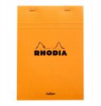 Rhodia Jegyzettömb Legal Pad A5 14, 8x21 cm kockás, varrott, narancssárga sárga R lap (16260C)
