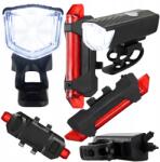 Vergionic Vízálló Kerékpár Lámpák Erős Világítás Elöl Hátul Led Usb (7953)