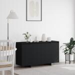 vidaXL Fekete oldalszekrény Fekete Mérnöki fa 135 x 41 x 75 cm (3333887)