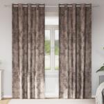 vidaXL Velúr Függönyök 2 db Gyűrűkkel Kávé 260x140 cm (4107672)