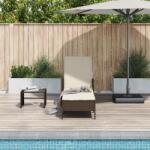 vidaXL Napágy Barna és krémfehér PE Rattan 157 x 55 x 92 cm (365426)