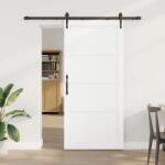 vidaXL Csúszó Ajtó Hardver Készlettel Fehér 93x202 cm Szilárd Fenyő (3333683)