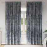 vidaXL Bársonyfugönyök 2 db Pálcás Ezüst Szürke 225x140 cm (4107685)