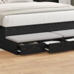 vidaXL Éjjeli Asztalok Fekete tölgy Mérnöki fa 140 x 36.5 x 16.5 cm (866948)
