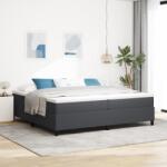 vidaXL Boxspring Ágy Sötétszürke 200x200 cm Kordbársony (3337428)
