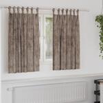 vidaXL Bársony függönyök 2 db Gombfüggönyök Kávézó 140x140 cm (4107738)