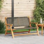vidaXL Kerti Pad Szürke 122x76x73.5 cm Tömör Fa Akác (367820)