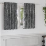 vidaXL Velúr Függönyök 2 db Pálcával Szürke 140x140 cm (4107688)