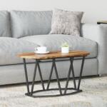 vidaXL Kávézóasztal Régi Fa 80x40x40, 5 cm Műszaki Fa és Fém (869694) - vidaxl