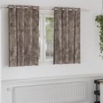 vidaXL Bársonyfűggönyök 2 db szemfüggönnyel Kávé 140x140 cm (4107668)