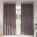 vidaXL Bársony Függönyök 2 db Gombfüllel Barna 225x140 cm (4107730)