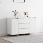 vidaXL Oldalszekrény Fehér 120x41x75 cm MDF (3333906)