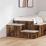 vidaXL Tárolószekrény Füstölt Tölgy 103x41x40 cm Műszaki Fa (866679)