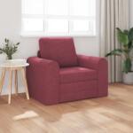 vidaXL Földi Kanapéágy 2 az 1-ben Burgundi Vörös 98x71x83 cm Szövet (4106658)