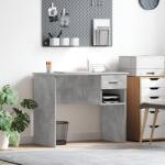vidaXL íróasztal tárolóval beton szürke 90x49.5x75 cm Mérnöki fa (869269)