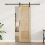 vidaXL Csúszó Ajtó Hardver Készlettel 61x198.5 cm Tömör Fenyő (3333156)