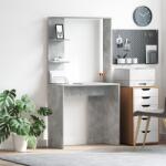 vidaXL Beton szürke számítógépes asztal Beton szürke Mérnöki fa Közepes (869341) - vidaxl
