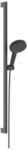 Hansgrohe Raindance Alive Select S 125 Unica E Puro 90 három funkciós zuhanyszett EcoSmart, szálcsiszolt fekete/króm 24601340 (24601340)