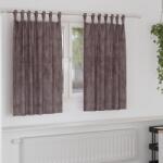 vidaXL Bársony Függönyök 2 db Gombfülekkel Barna 140x140 cm (4107728)